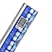 Hallmark Holiday Wrapping Paper Bundle with Cut Lines on Reverse, Blue and Silver (Pack of 4, 110 sq. ft. ttl.) (5EWR2161)