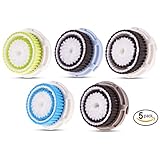 Replacement brush heads includes deep pore, acne, sensitive, normal, delicate skin, 5 Count