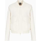 Armani Exchange womens Bomber Jacket With Monogram Logo Print Inside