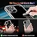 SUPWALL iPhone 11 Clear Case, 9H Tempered Glass Shock Absorption Anti-Scratch Mimics Shockproof Glass Back of iPhone Support Wireless Charging Cover for iPhone 11 Crystal Clear (6.5 inch)