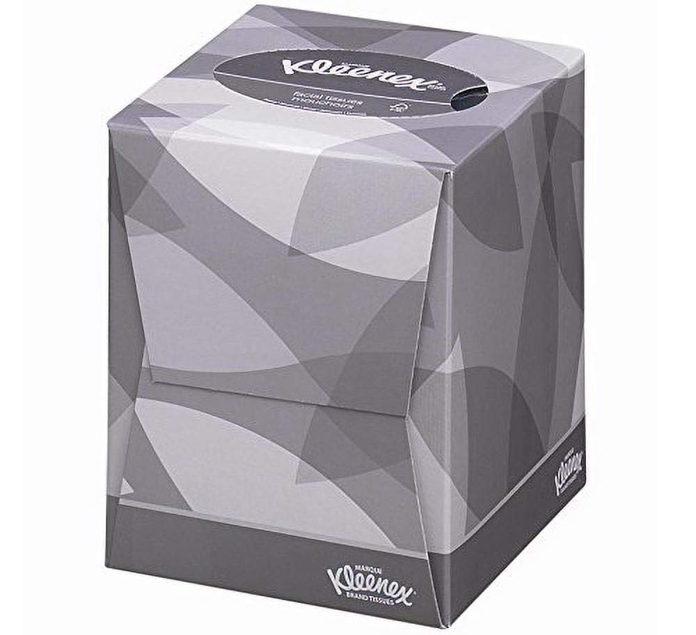 Kleenex 2-Ply Facial Tissue Cube - White, Pack of 12,