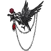 MASW original design Hip Hop Gothic brooch Crow Lady Party gift M3362