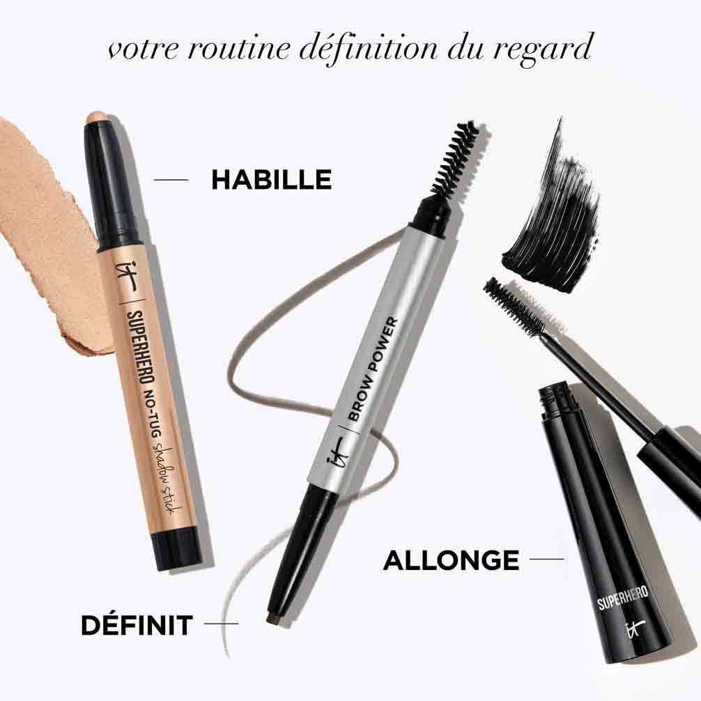 IT Cosmetics Brow Power Eyebrow Pencil - Universal Shades - Long-Lasting, Budge-Proof Formula - With Biotin - Natural-Looking Brows - Built-in Spoolie Brush