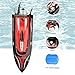 Gizmovine Remote Control Boat for Pools and Lakes, 20 MPH+ High Speed RC Boats for Adults or Kids, 2.4GHz RC Racing Boat 180 Degree Flipping Boat Toys for Boys (H101)