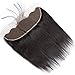 Brazilian Virgin Human Hair 100% Unprocessed Silky Straight lace Frontal With Baby Hair Remy Hair Ear to Ear Lace Closure Natural Black Color(16 Inch 13x4 frontal)