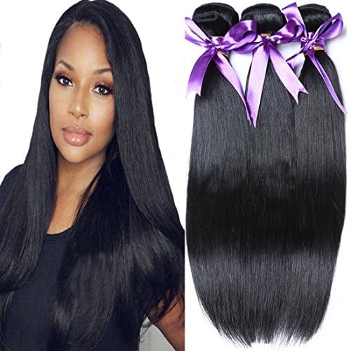 Cranberry Hair Brazilian Straight Hair 3 Bundles Mixed of 20" 20" 20" Natural Black Color Virgin Brazilian Straight Weave Human Hair Extensions