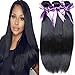 Cranberry Hair 12 14 16 Inches Brazilian Straight Hair 3 Bundles Unprocessed Brazilian Human Hair Extensions 100g/Bundle Natural Black