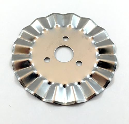 45mm Round Pinking Blades ( 6 Pack ) Scalloped Edge Replacement Rotary Blades for Rotary Cutters