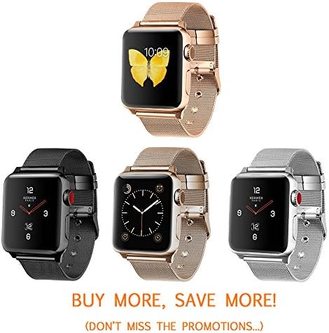 LWCUS Apple Watch Accessories, Milanese Loop Stainless Steel Apple Watch Band, Silicon iWatch Band, iWatch Protective Case, Full Style/Color for Apple Watch Series 3 2 1 Hermes Nike+ Sport Edition