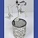 Butterfly Candle Holder - Silver Metal Rotating Spinning Butterflies with Flowers and Bees - Spinning Swedish Design - Measures 6.25