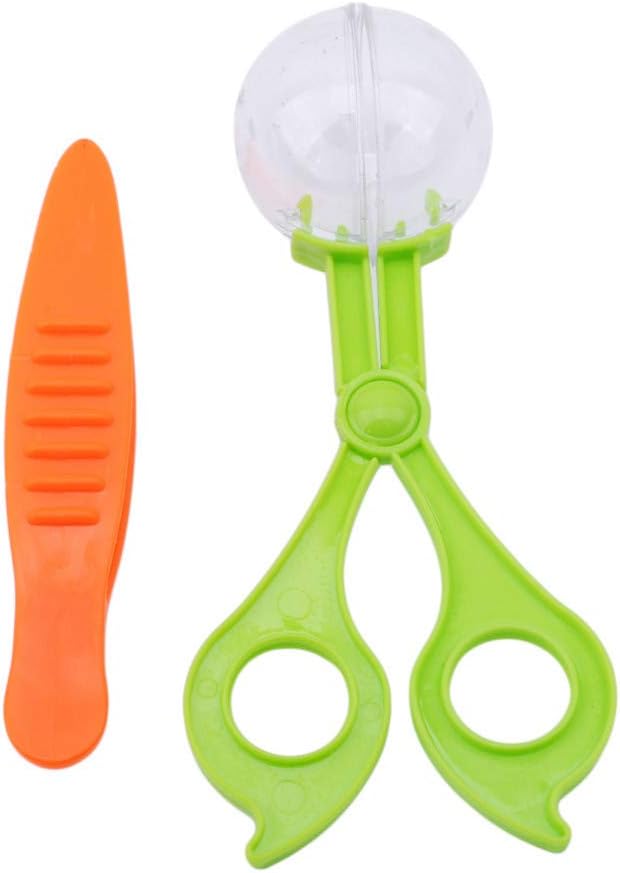 Eleusine Plastic Scissor Clamp And Tweezers Nature Exploration Toy Kit for Kids Plant Insect Study Tool
