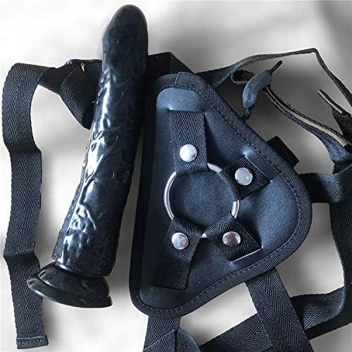 IIGHD shirt Stráp ǒn D.i.lDò Adjustable D.i.lDò Pants Harness and D.i.lDò Brown Flesh Black Pink Purple d-ick Strápǒn P`ênís,Black D.i.lDò Pants