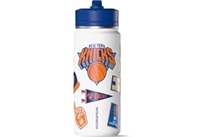 Hydrapeak x NBA Officially Licensed New York Knicks 20 oz Active Water Bottle with Chug Lid and Handle Reusable Stainless Steel Double Wall Insulated Sports Gift for Kids/Adults