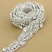 QueenDream 1 Yard Rhinestone Bodice Applique- Silver Width: 0.4 Inches