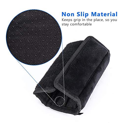 Walker Hand Grip Covers Pad Medical Soft Hand Grips Cushion Anti Silp Crutch Handle Pads Mobility Aid Hand Cushion Universal for Walker Wheelchairs Rollator Black 5.5" x 8.7" Diameter 2"