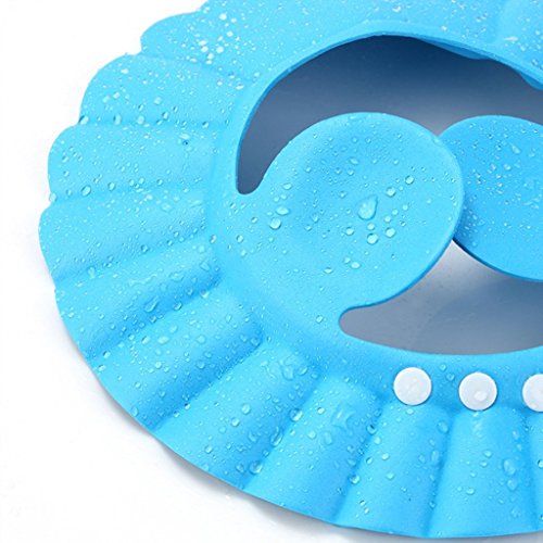 Formemory 3Pcs Baby Bath Earmuffs Shampoo Cap, Children's Safe Shampoo Shower Bathing Protection Adjustable Waterproof Bathing Cap