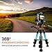 Ideashop Portable Aluminum Camera Tripod Lightweight Compact Travel Cellphone Mount Stand Adjustable Camera Stand Holder with Pan Head Panoramic Quick Release Plate Carry Case for DSLR Camera Gopro