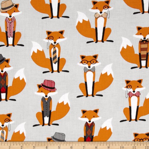Fox Fabric by the Yard Kritters in the Mailbox Fox Fabrics