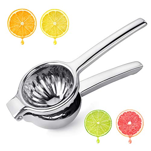 Large Lemon Squeezer Bowl,Lime Hand Manual Juicer 304 Stainless Steel With Premium Quality,Heavy Duty Solid Metal Handheld Lime Lemon Squeezer, Manual Citrus Press Juicer