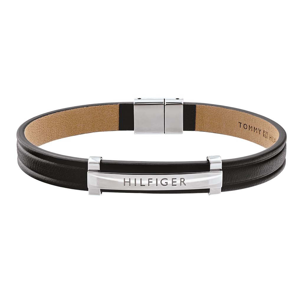Tommy Hilfiger Jewelry Men's Leather Bracelet Black - 2790161