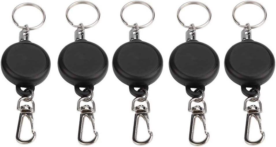 Ichiias Schlüsselbund, 60 cm Stahl Einziehbarer Schlüsselring ...