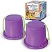 Geospace Walkaroo I-Can! Balance Walking Bucket Stilts with Adjustable Nylon Lines for Small Kids Ages 3 to 8 - Indoor or Outdoor Safe Active Play & Increased Coordination (1 Purple Pair)