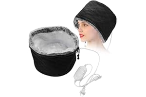 Electric Thermal Hair Hat, Steamer Heat Hat for Deep Conditioning Steam Home Use Heating Conditioner Women Heated Household Dryer Adjustable Hot Oil Haircare Care SPA with 3 Mode Temperature Control