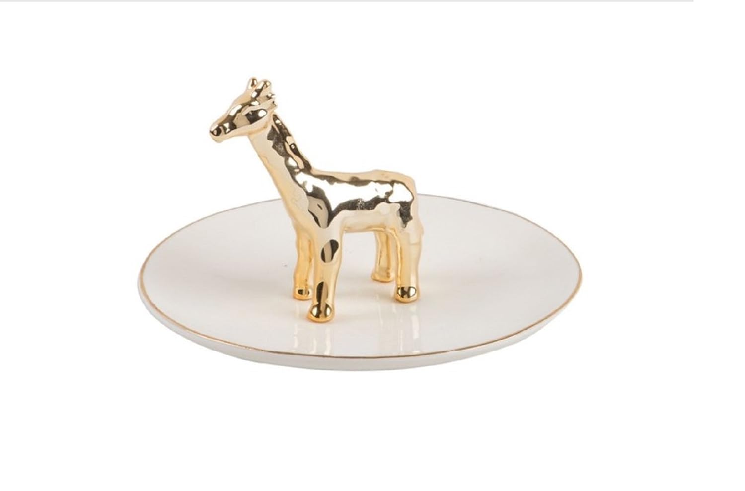 Home Essentials 4.5" X 3" H Gold Giraffe Ring Dish