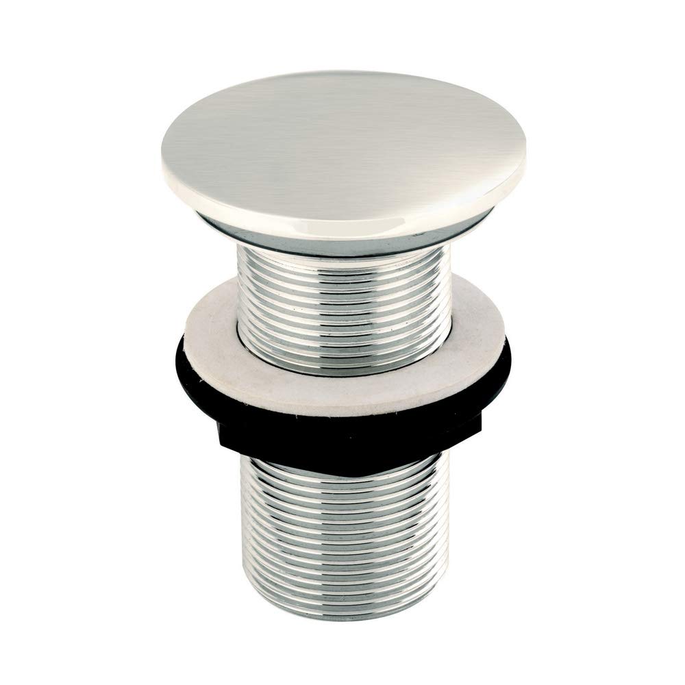 Bathroom Free Running Basin Sink Waste Plug Brushed Nickel