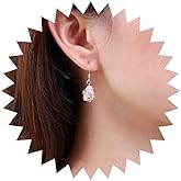 Iaceble Vintage Teardrop Crystal Earrings Cz Filigree Drop Earrings Rhinestone Gemstone Earrings Gold Crystal Bridal Earrings Jewelry for Women