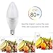 Albrillo E12 LED Bulb, Candelabra LED Bulbs 60 Watt Equivalent, Natural White 4000K Candle Base Chandelier Light Bulbs, Non-Dimmable LED Lamp, 4 Pack