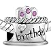 LovelyJewelry Happy Birthday Purple Birthstone Charm Sale Cheap Beads Fit Pandora Jewelry Charms Bracelet Gifts