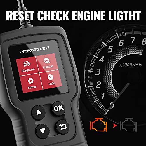 Thinkcar CR17 OBD2 Scanner, Check Engine Code Reader Car Diagnostics Scan Tool, OBD Reader Scaner Vehiculo for All CAN OBD II Protocol Cars Since 1996