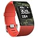 YINUO Cases for Fitbit Surge Accessories Silicone Band Cover Sleeve Protector (Camouflage color)
