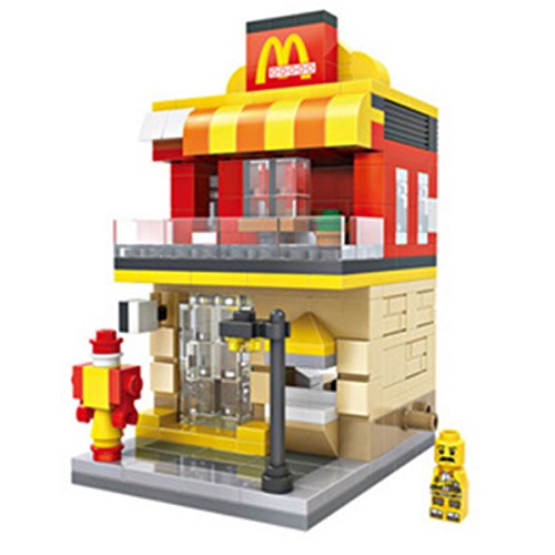 1 Box Diamond Block Building McDonalds Building Stacked toys Blocks Parent-child Games Children's Educational Toys