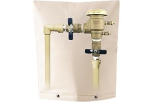 Urby 5 Layer Sprinkler Covers for Outside, Back Flow Covers for Winter Freeze and Intense Sun Protection, Outdoor Pipe Insulation Cover. [Sand Stone Color] 28x36in