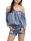 Floerns Women's Ruffle Off The Shoulder Tops Loose Boho Blouse