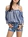 Floerns Women's Ruffle Off The Shoulder Tops Loose Boho Blouse