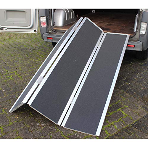 DREIBREIT by TRUTZHOLM 3-Fach Auffahrrampe klappbar 175cm Tragkraft 1020kg Alu grau schwarz beschichtet Verladerampe Rampe – Bild 3