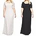 Samtree Womens Full Lace Plus Size Bridesmaid Wedding Cocktail Party Maxi Dress