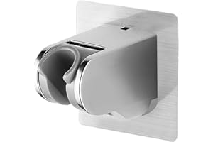 MIAOHUI Self Adhesive Shower Head Holder Wall Mount, Angle Adjustable RV Shower Head Holder, Handheld Shower Wand Holder, Uni