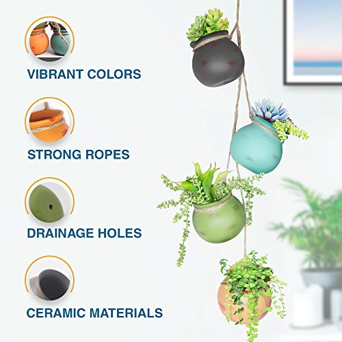 Hanging Flower Pots for Plants Planter Pots for Outdoor & Indoor