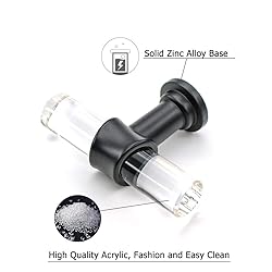 Peaha 25 Pack Glass Cabinet Knobs Black Cabinet