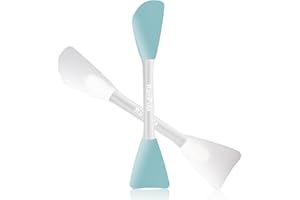RAMPULA Mask Applicator Silicone Face Brush Face Mud Cream,Clay Mask,DIY,Modeling Mask Brushes DIY Mud Mixing Spatula Double-end Handheld Scoop Skin Care Make up Foundation Gel Cosmetic Tools