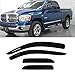 Gevog 4-Piece Side Window Deflector Original Window Visors Replacement for 2002-2008 Ram 1500, 2003-2009 Ram 2500 3500 Quad (Crew Cab) Sun Rain Guard Visor