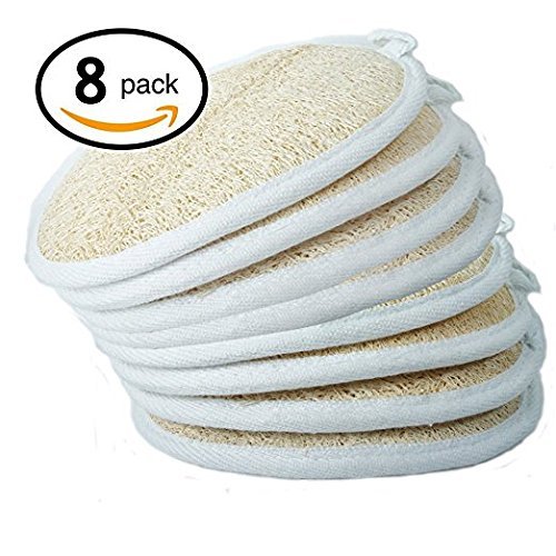 SUPER GROOMER MEN'S SCRUB SPONGE SUPER LOOFAH 8 PACK Men’s loofah sponge for shower bathing