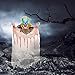 Halloween Haunters Animated Hanging 6 Foot Scary Over-Sized Circus Clown Face with Moving Jaw Talking Mouth Prop Decoration - 3 Spooky Phrases, LED Eyes, Menacing Ghoul Smile - Battery Operated