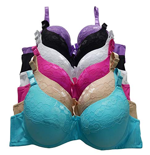 Viola's Secret Women Bras 6 Pack of Bra D Cup DD Cup DDD Cup (36D)