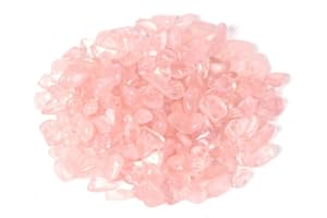 JUSTINSTONES JUST IN STONES Natural Rose Quartz Polished Chips Crushed Tumbled Stone Crystal Healing Embellishments 100 Grams