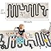 LISIBOOO Cotton Crawling Blanket,Play Games Floor Mat Road Adventure Racing Carpet,Kids Long Pad for Bedroom Playroom Classroom Indoor,69x27inch Rectangle Area Rugs